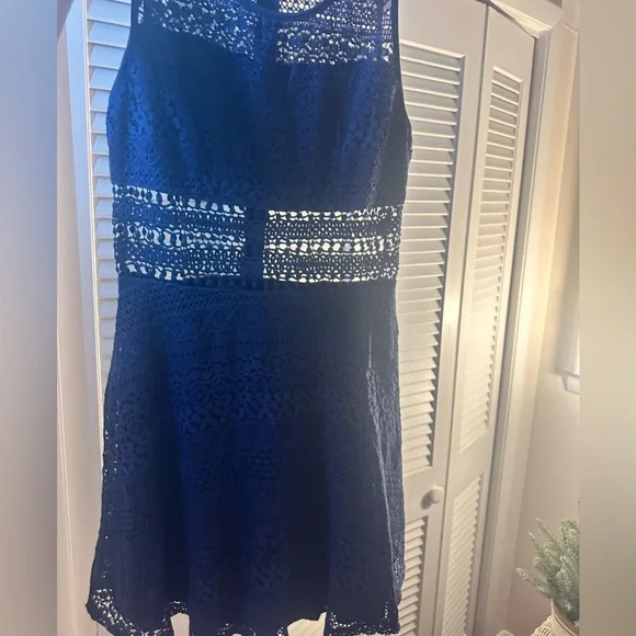 Rue21 Dark Blue Crochet Mini Dress - Picture 2 of 8